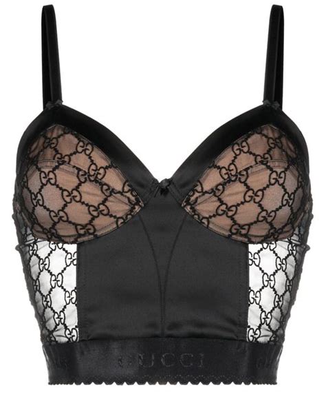 gucci mesh top black|GG tulle top in black .